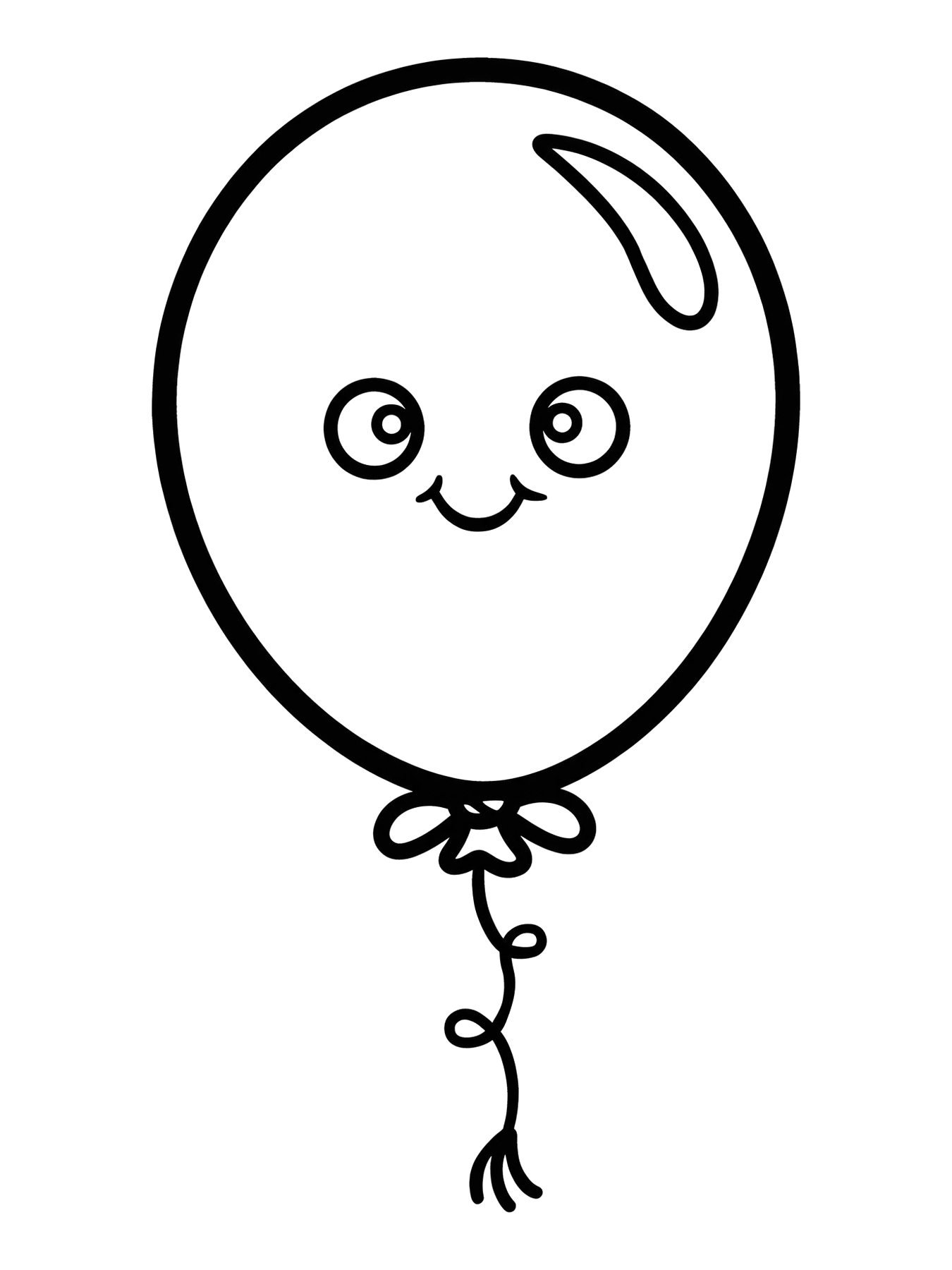 Desenho de balão simples para colorir