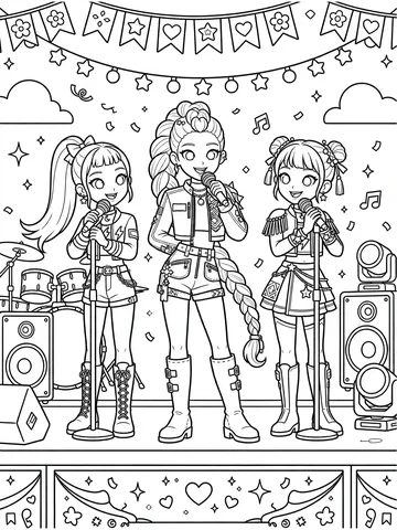 KPop Demon Hunters para colorir