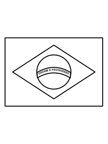 Bandeira do Brasil para colorir