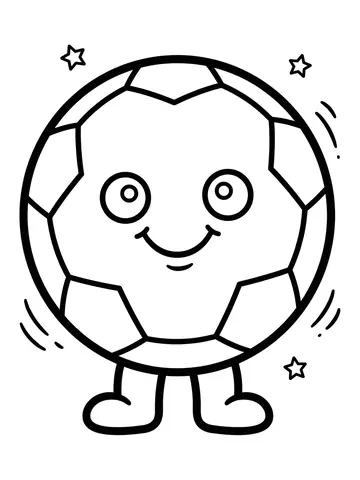 Desenho de bola de futebol simples para colorir