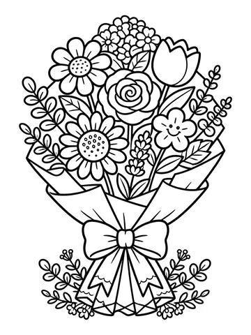 Flores para colorir