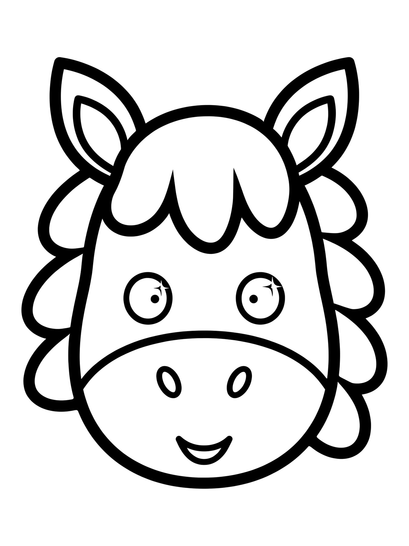 Desenho de cabeça de cavalo para colorir