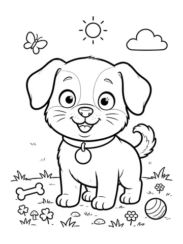 Cachorro para colorir