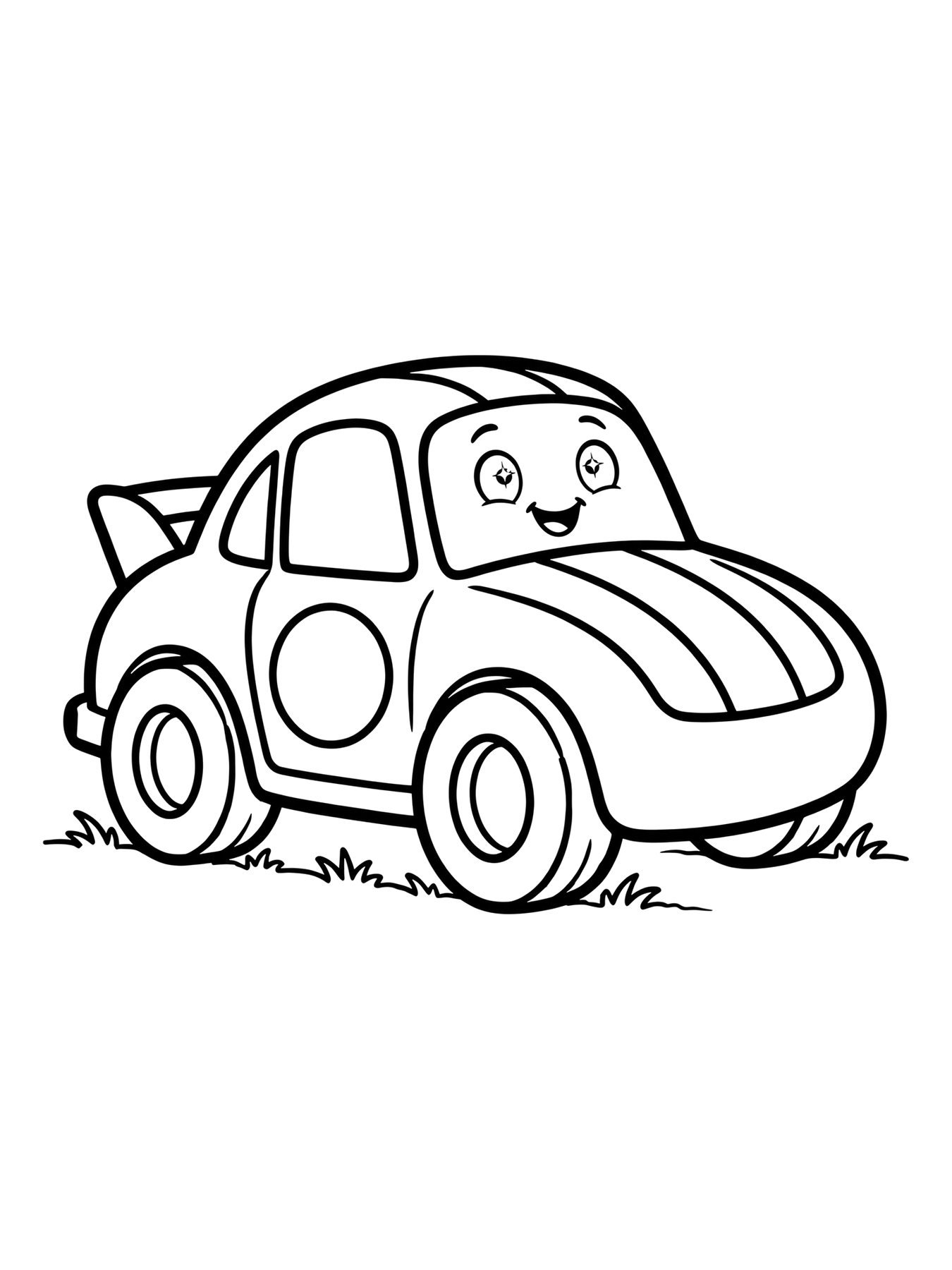 Desenho de carro de corrida com número para colorir