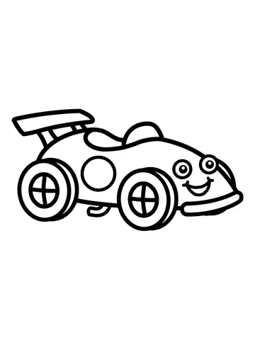 Desenho de carro de corrida de fórmula para colorir