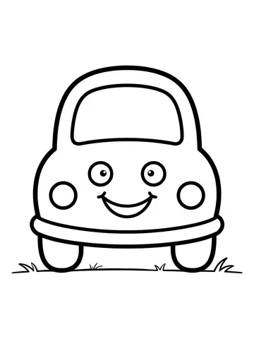 Desenho de carro simples para colorir