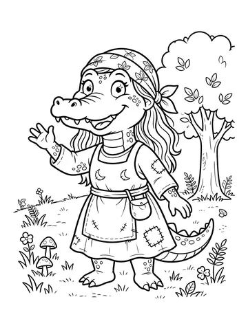 Desenho de cuca fofa para colorir