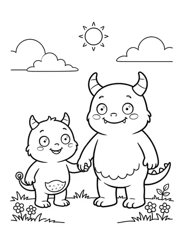 Monstrinhos Fofos para colorir
