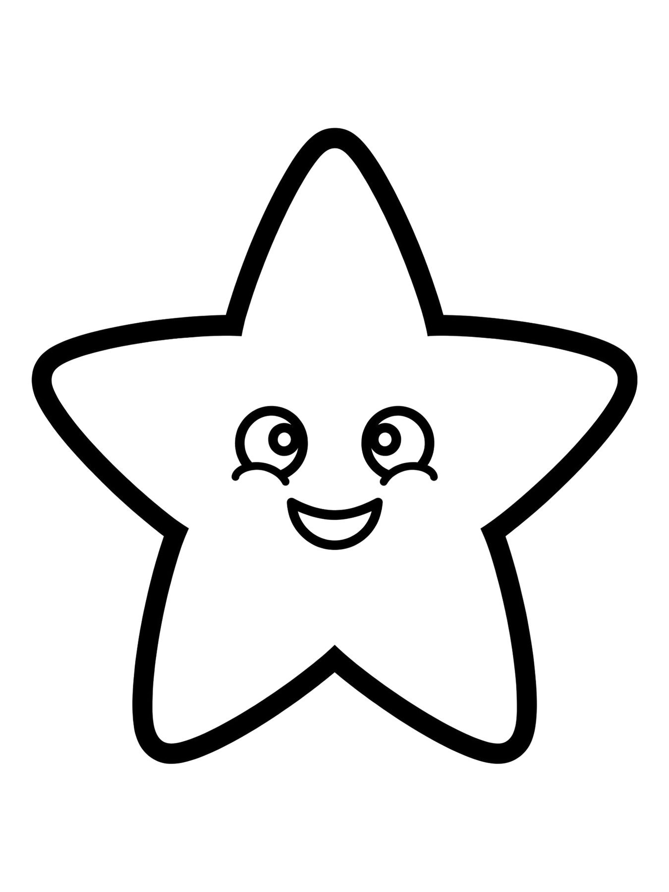 Desenho de estrela grande para colorir