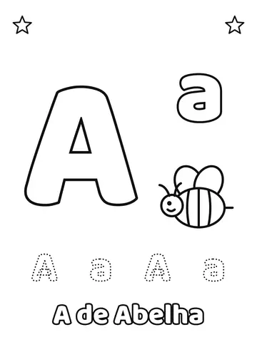Letras do Alfabeto para colorir
