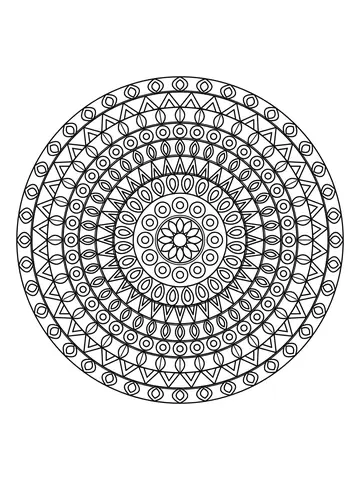 Mandala detalhada para adultos número 11 para colorir