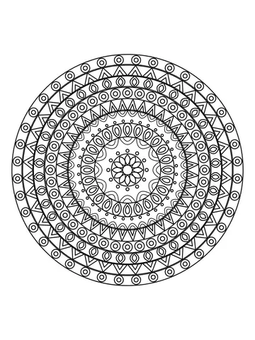 Mandala detalhada para adultos número 12 para colorir