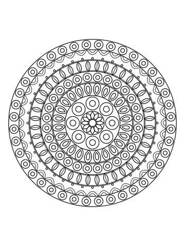 Mandala detalhada para adultos número 18 para colorir