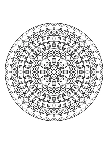 Mandala detalhada para adultos número 20 para colorir