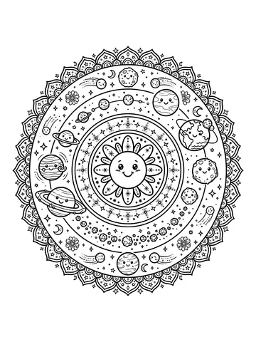 Planetas para colorir