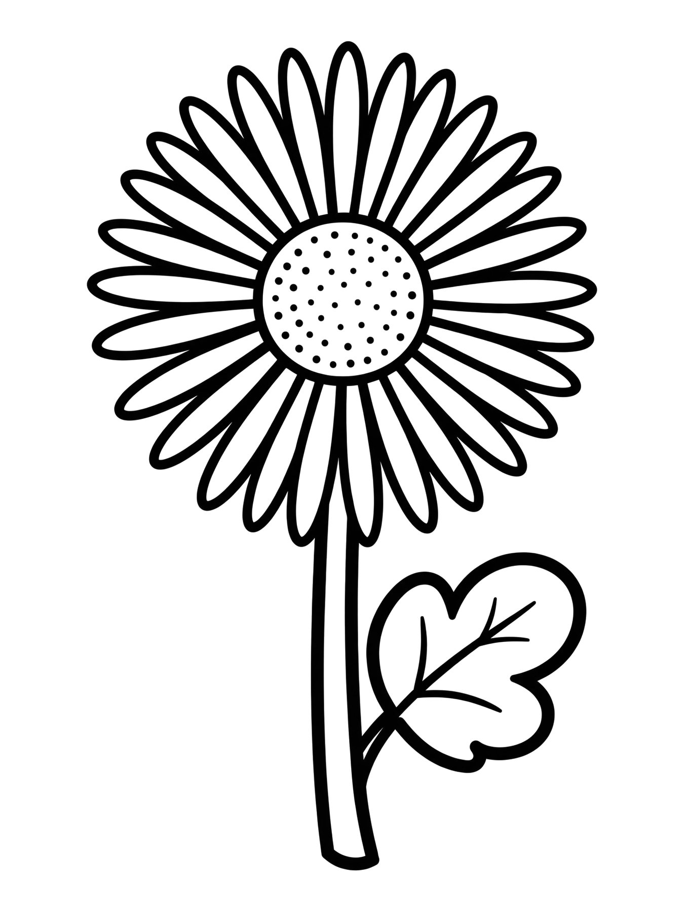 Desenho de margarida para colorir