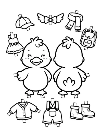 Paper Duck para colorir