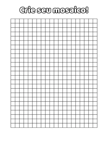 Mosaico em branco (quadrados pequenos) para criar seu próprio desenho