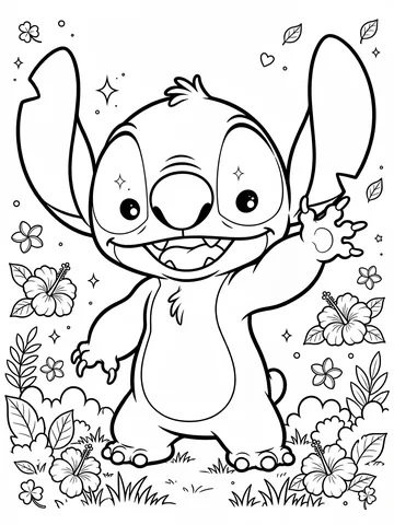 Stitch para colorir