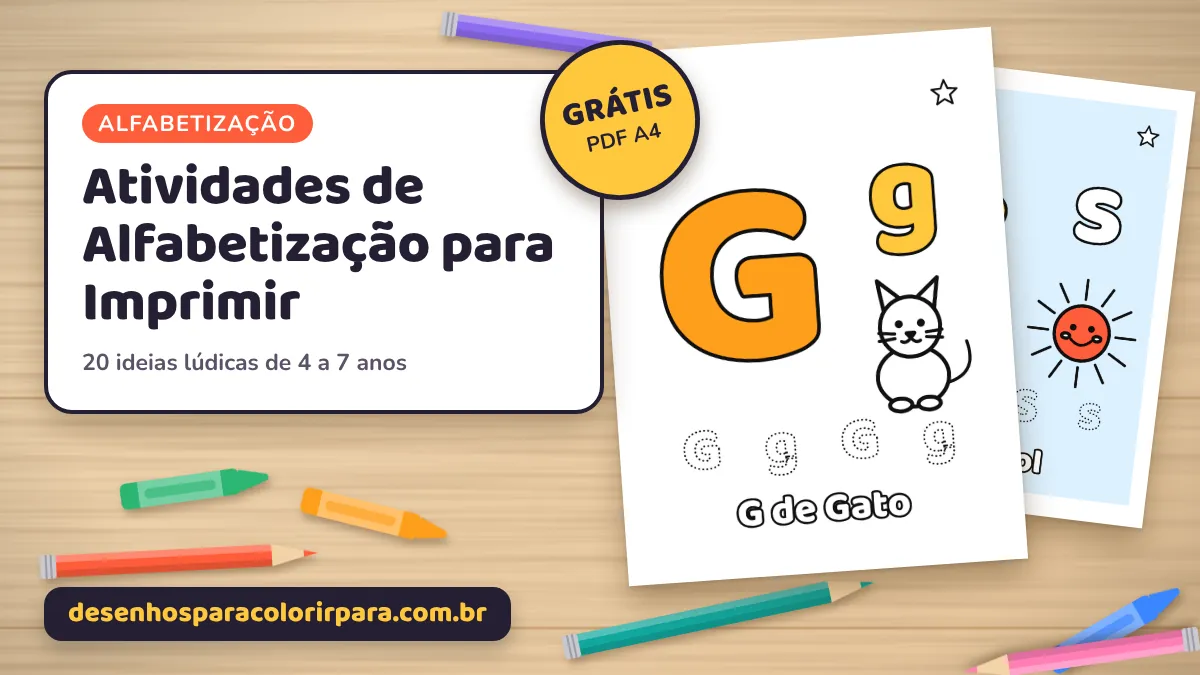 Atividades de Alfabetização para Imprimir: 20 Ideias Lúdicas