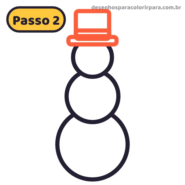 Passo 2: cartola do boneco de neve
