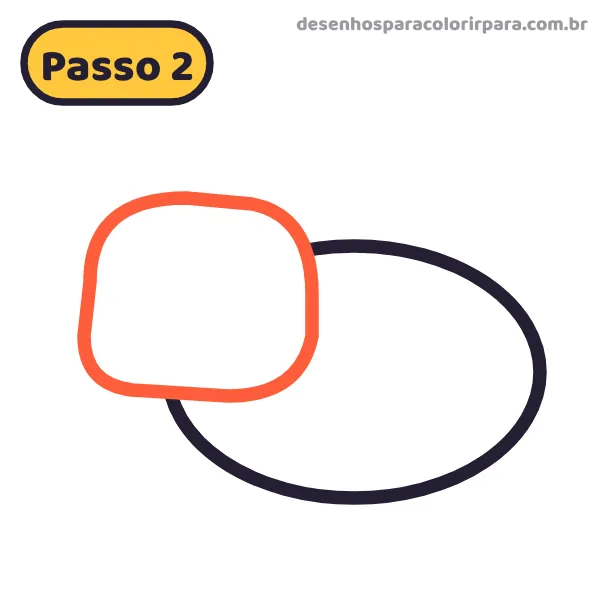 Passo 2: cabeça arredondada da capivara