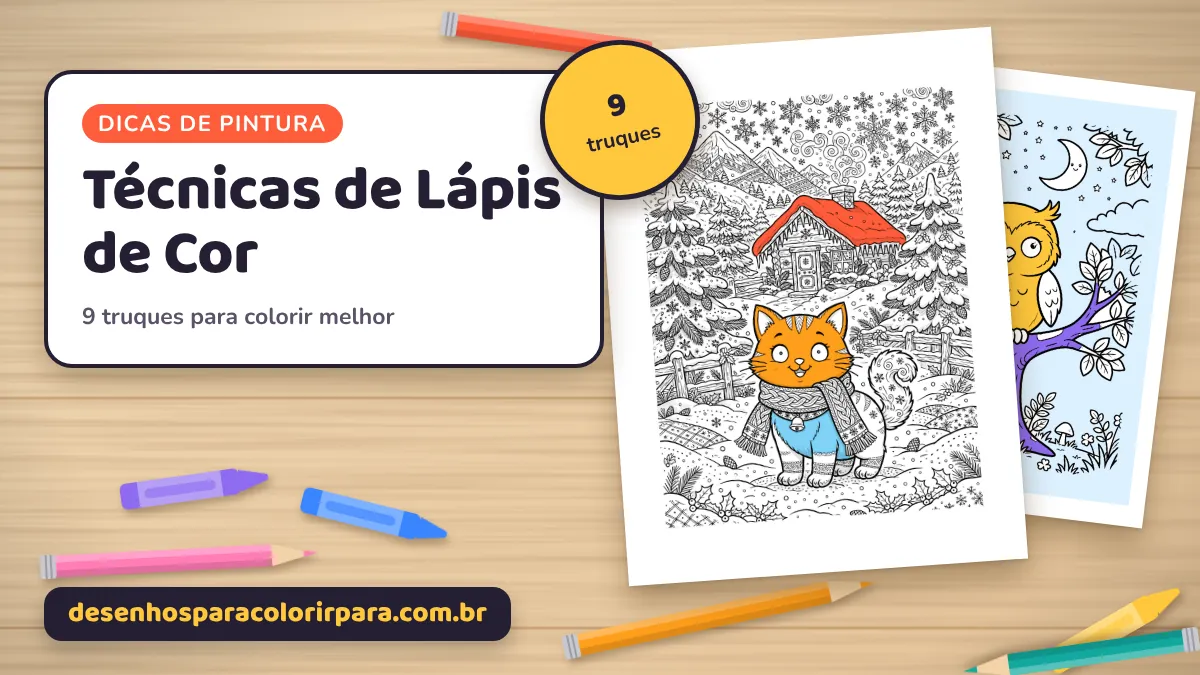 Técnicas de Lápis de Cor: 9 Truques para Colorir Melhor